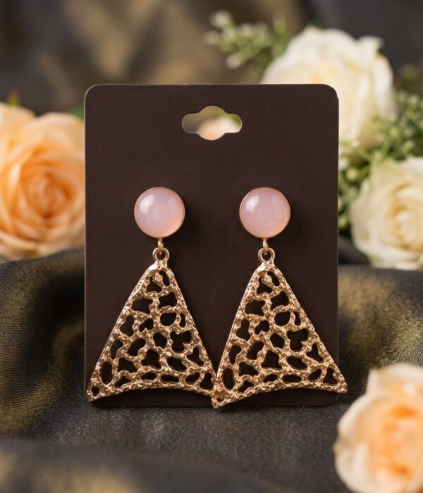 Blush Bloom Geometric Earrings