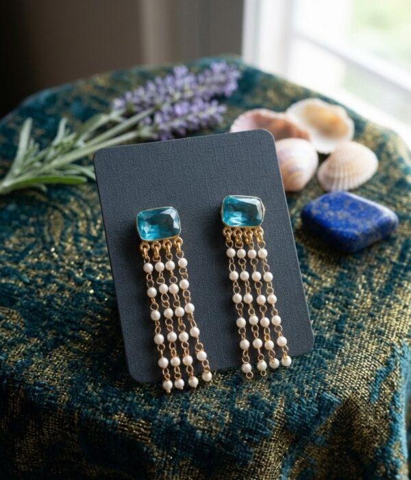 Pearl Cascade Tassel Earrings