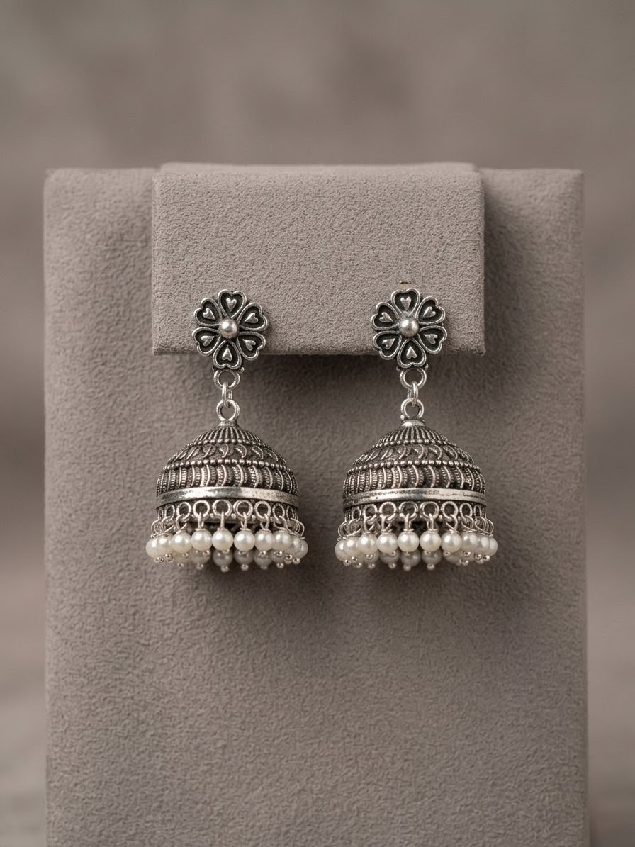 Heartloom Pearl Jhumkas