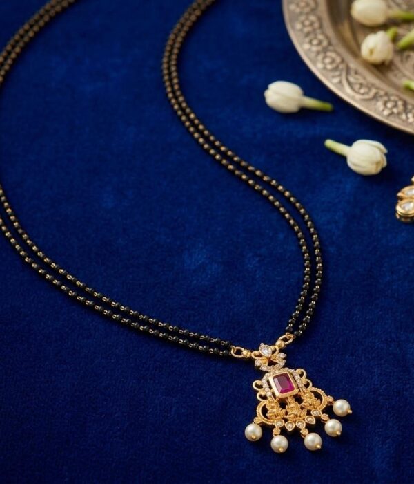 Crimson Pearl Pendant Necklace