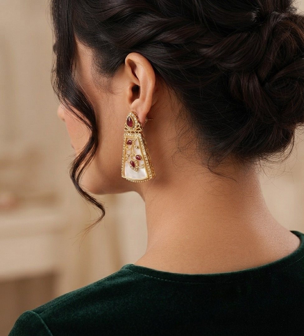 Pearl Bloom Statement Earrings