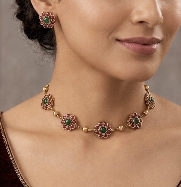 Navarasa Bloom Antique Choker Set