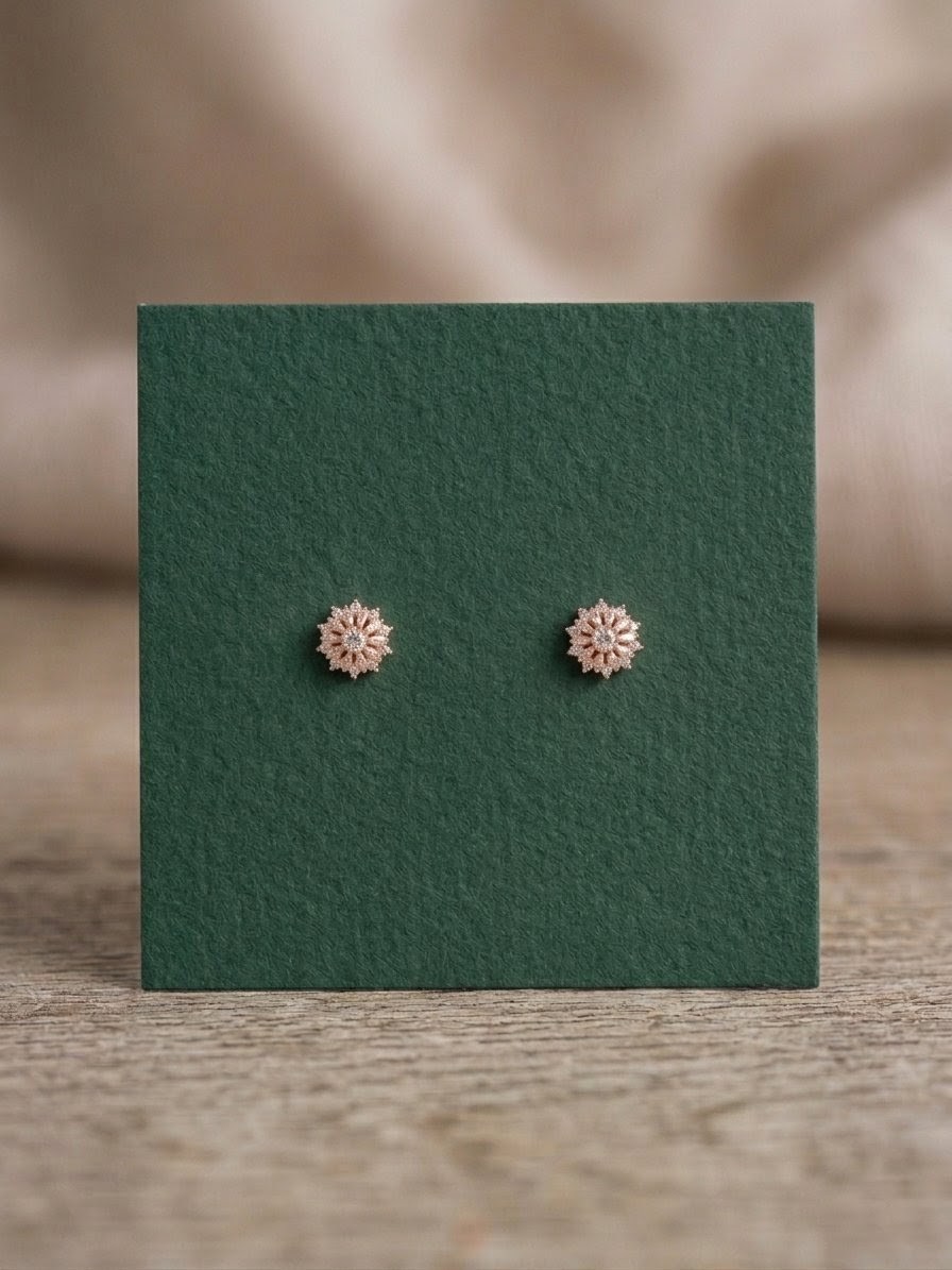 Radiant Floral Stud Earrings