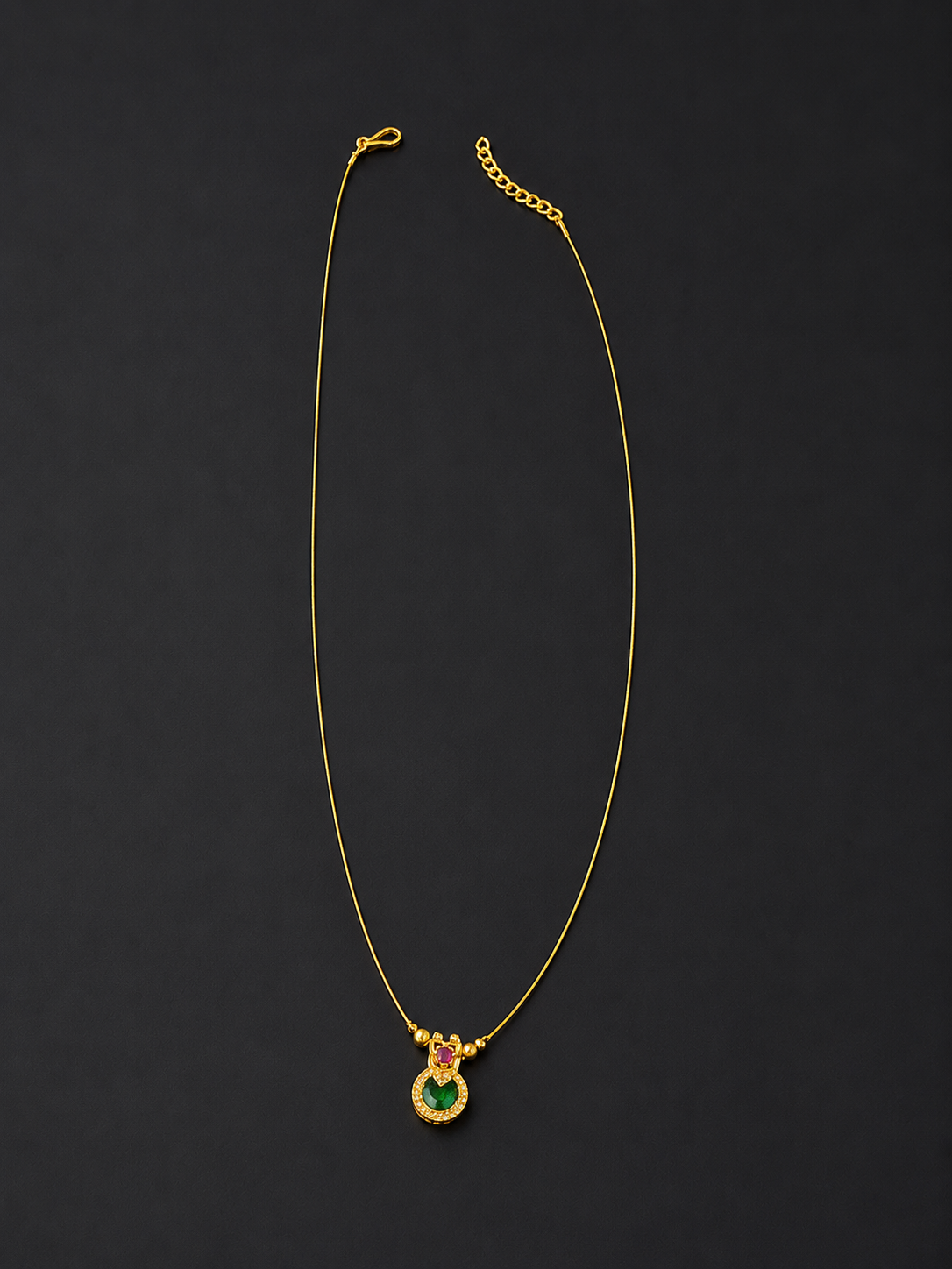 Emerald Heart Charm Chain