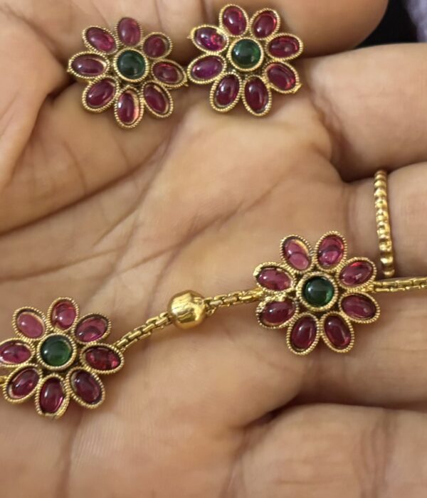 Ruby Petal Heritage Choker Set