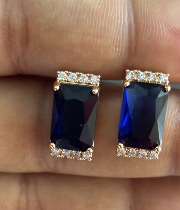 Midnight Sapphire Studs