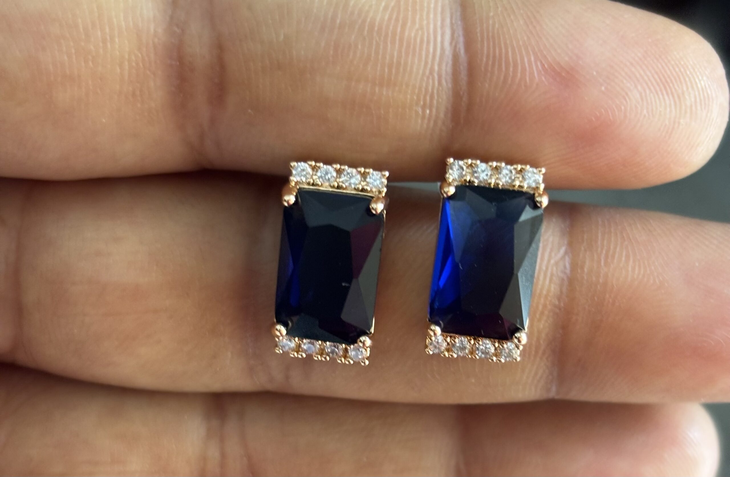 Midnight Sapphire Studs