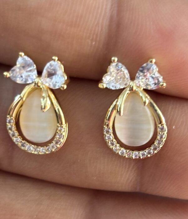 Opal Bow Bliss Earrings