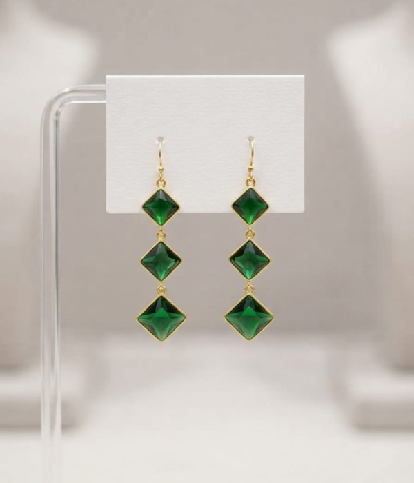 Emerald Cascade Earrings
