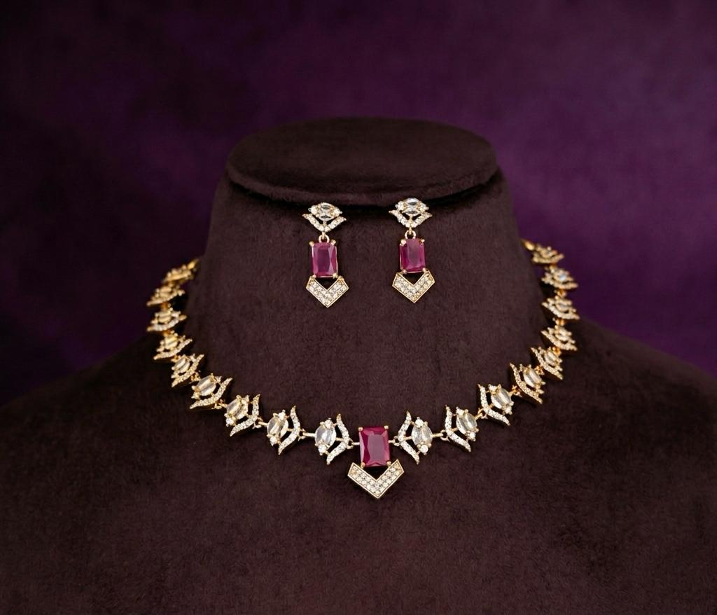 Crimson Luxe Necklace Set