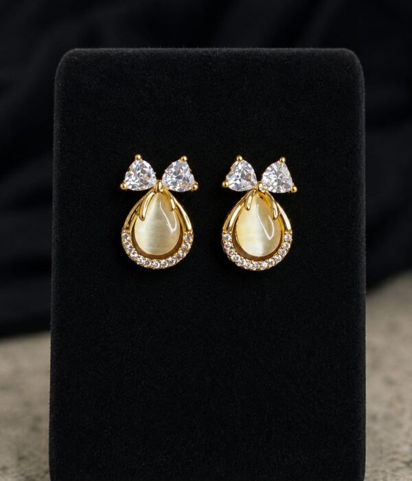 Opal Bow Bliss Earrings