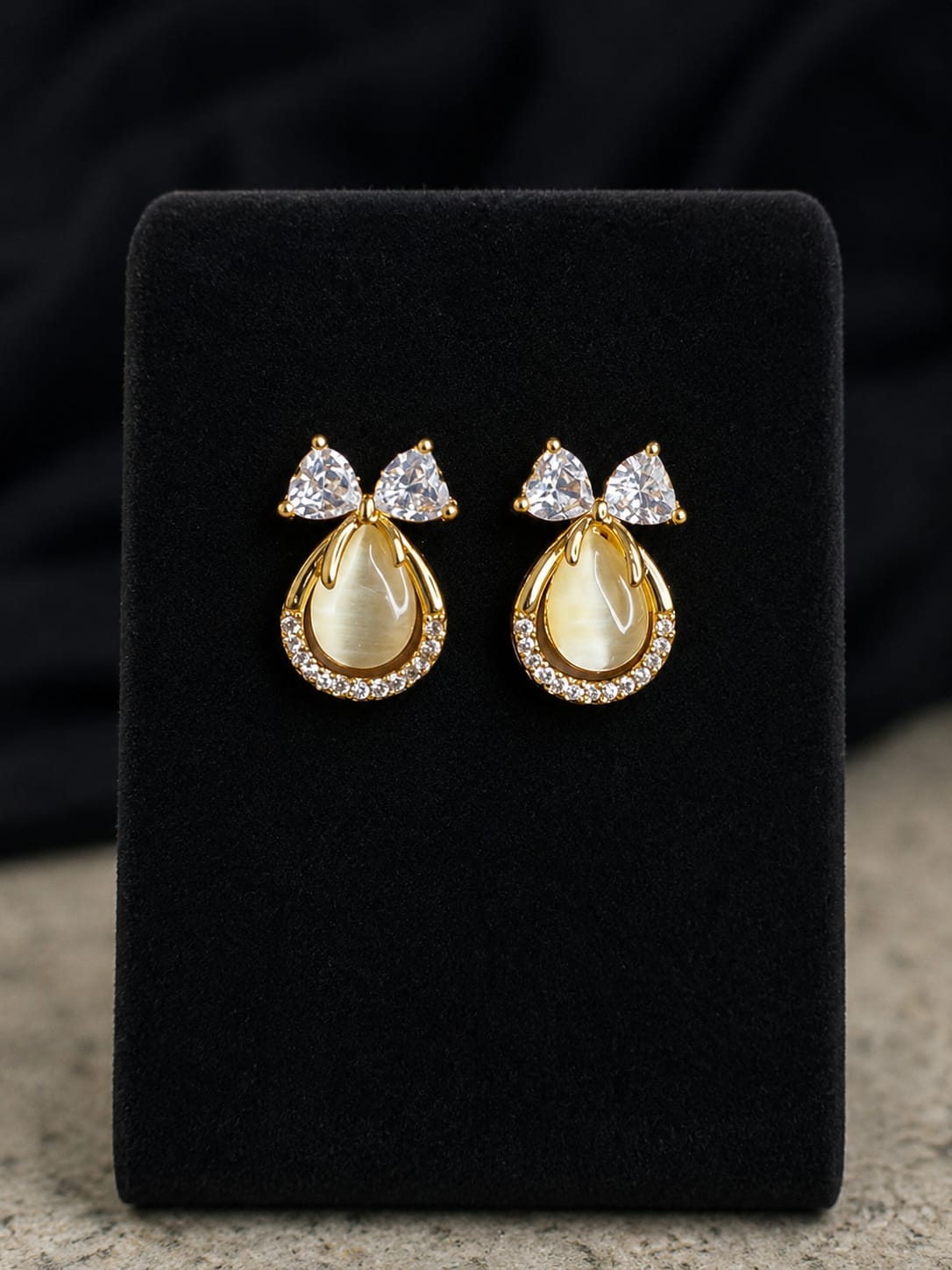 Opal Bow Bliss Earrings