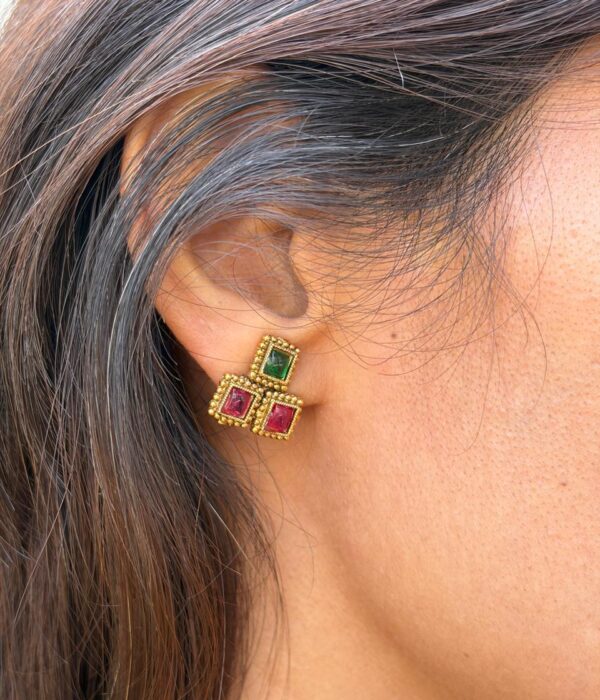 Nia Ruby Emerald Choker set