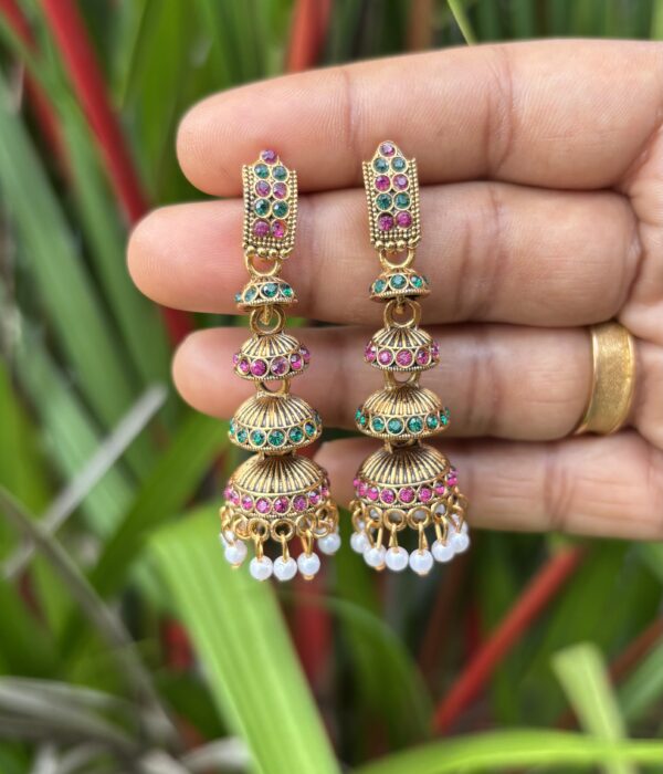 Saptami Multi-Step Kemp Jhumkas