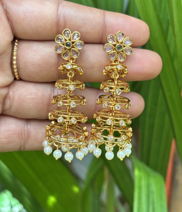 Tara Layered Jhumkas