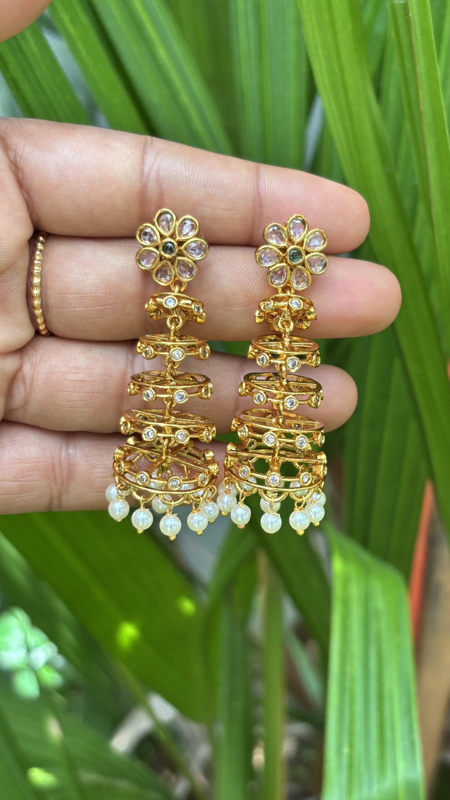Tara Layered Jhumkas
