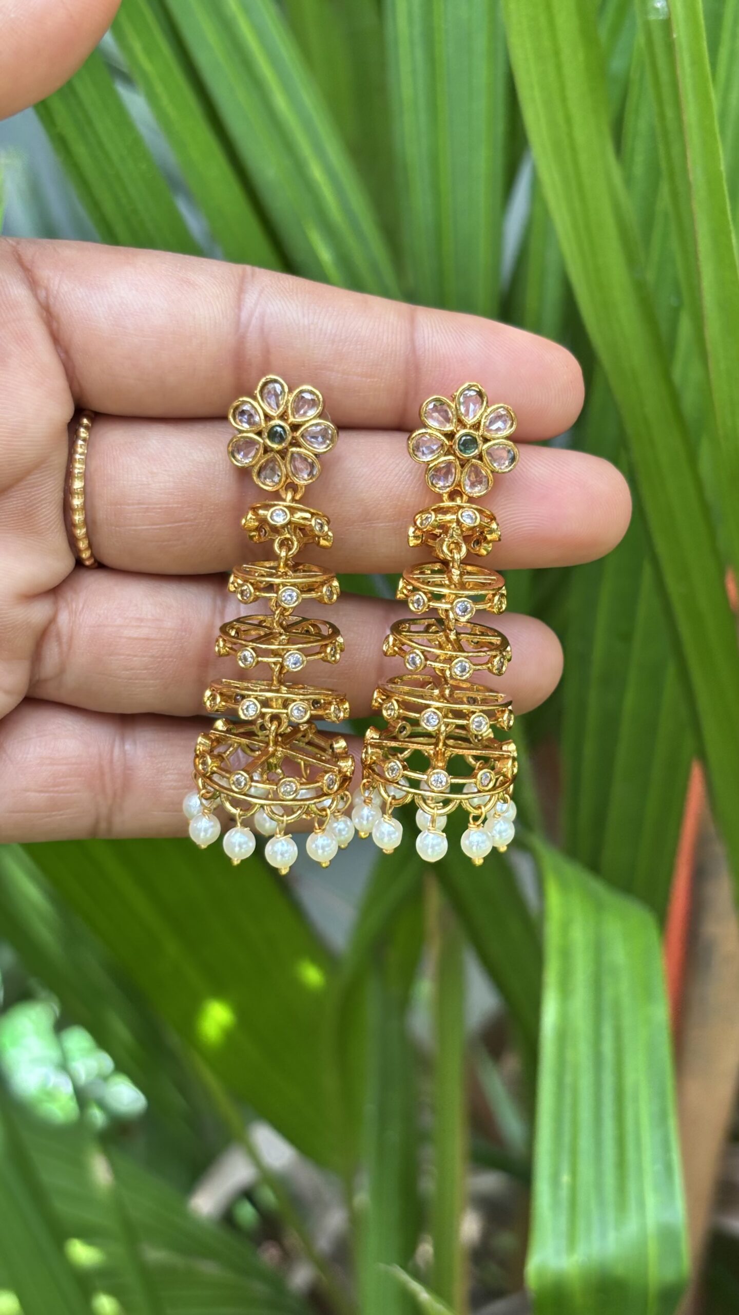 Tara Layered Jhumkas