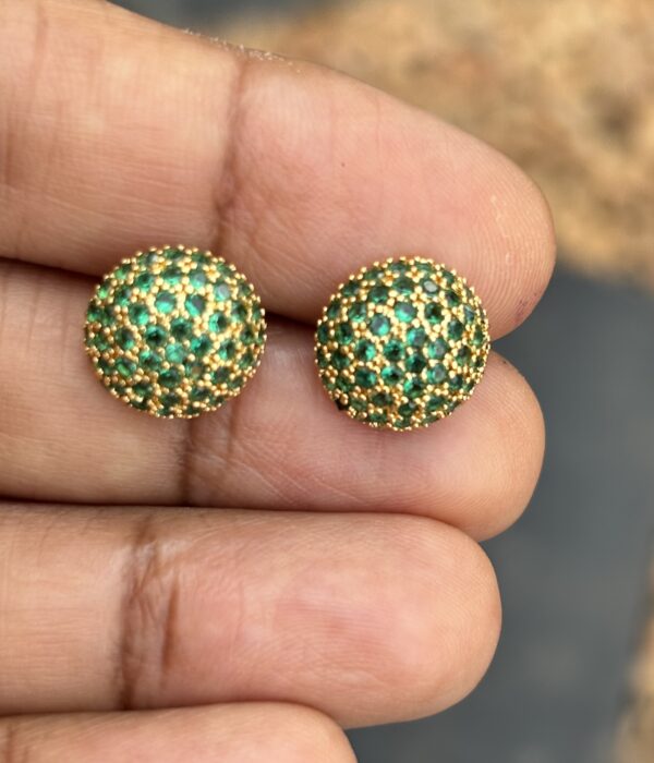 Emerald Aura Studs