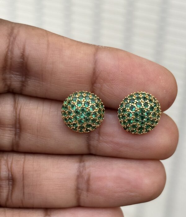 Emerald Aura Studs