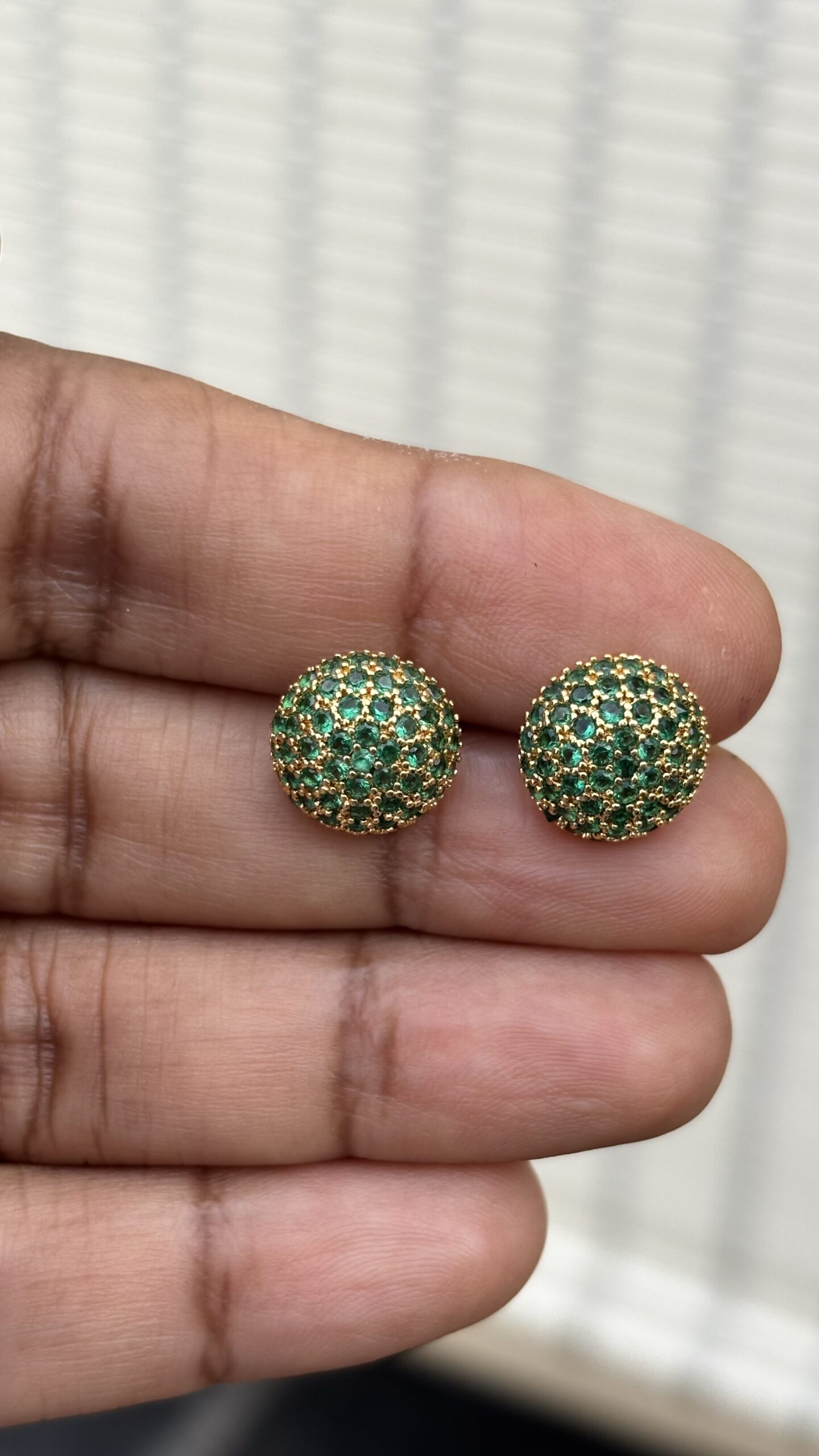 Emerald Aura Studs