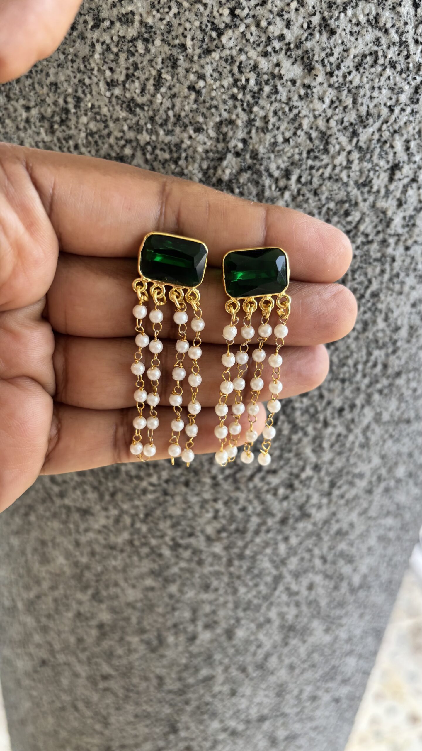 Pearl Cascade Tassel Earrings